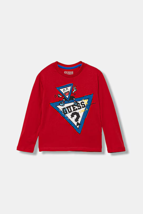 GUESS TWO TRIANGLES LOGO T SHIRT