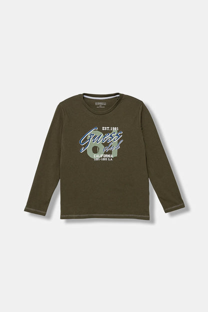 GUESS LS APPLIQUE T SHIRT