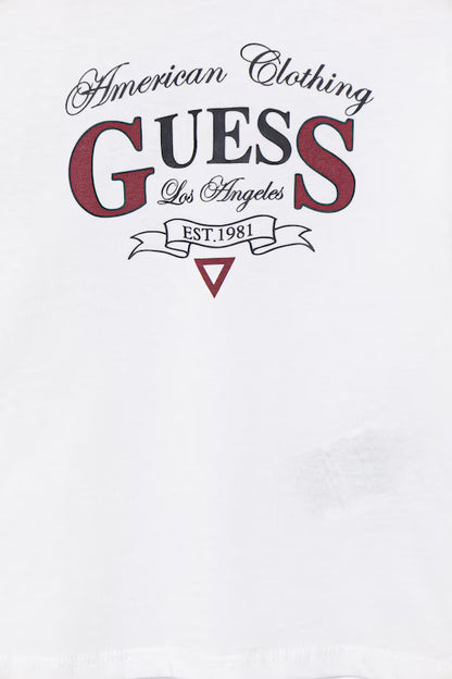 GUESS LS EMBROIDERED T SHIRT