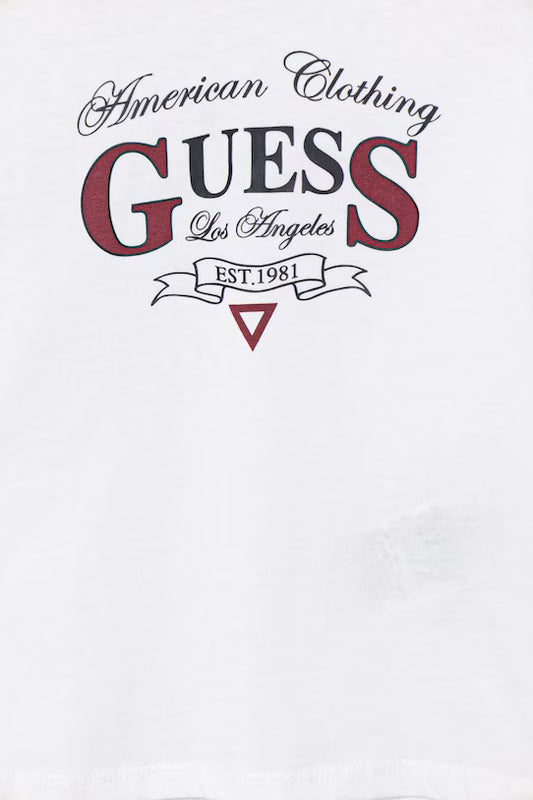 GUESS LS EMBROIDERED T SHIRT