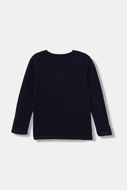 GUESS LS EMBROIDERED T SHIRT