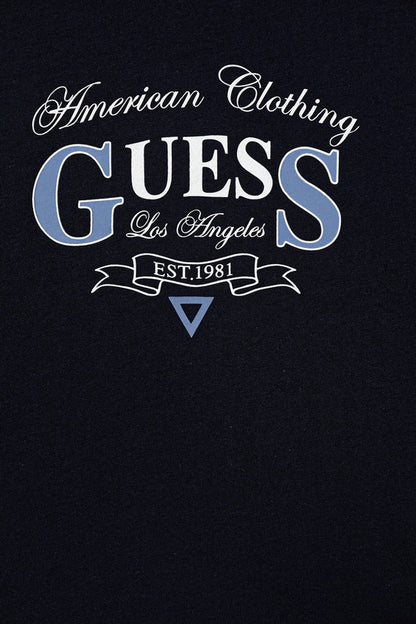 GUESS LS EMBROIDERED T SHIRT