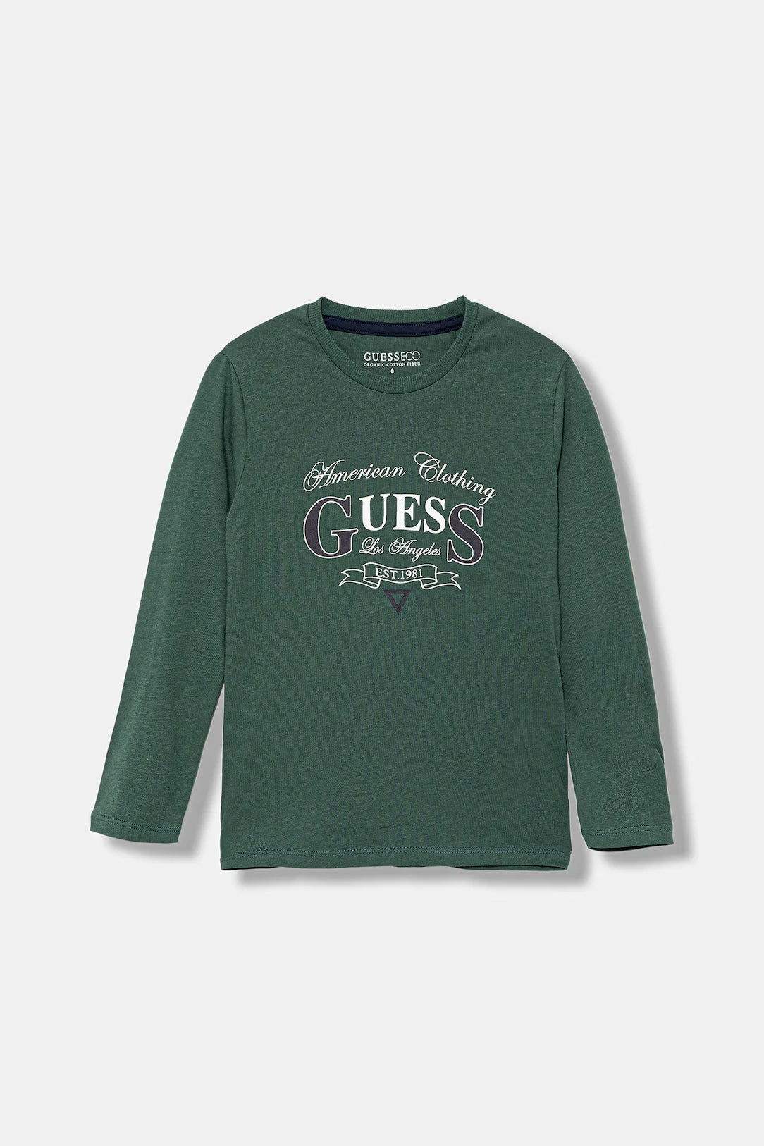 GUESS LS EMBROIDERED T SHIRT
