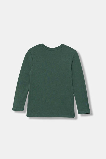 GUESS LS EMBROIDERED T SHIRT