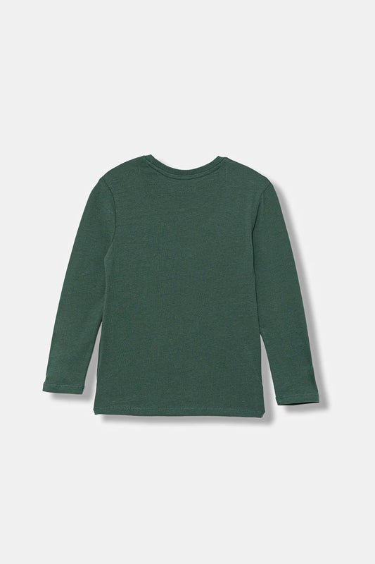 GUESS LS EMBROIDERED T SHIRT