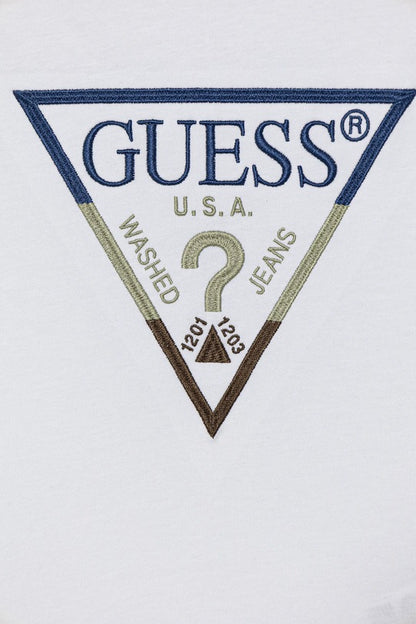 GUESS LS TRIANGLE LOGO T SHIRT