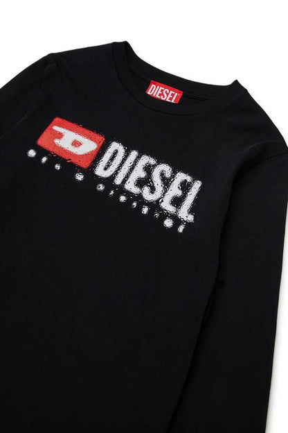 DIESEL KIDS LONG SLEEVE LOGO T SHIRT