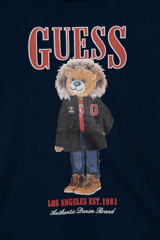 GUESS JEANS BEAR EMBROIDERY LS T SHIRT