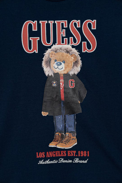 GUESS JEANS BEAR EMBROIDERY LS T SHIRT