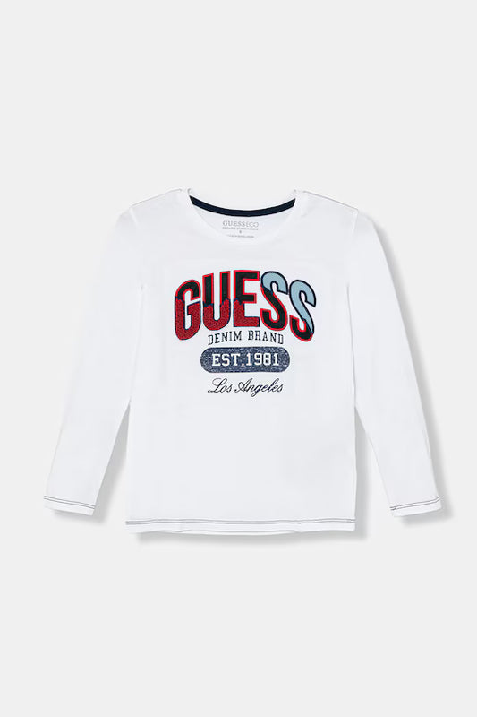 GUESS KIDS LS LOGO T SHIRT