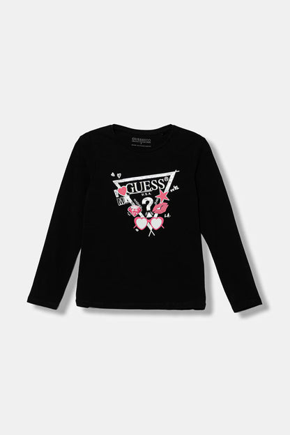 GUESS LS TRIANGLE MULTI LOGO T SHIRT