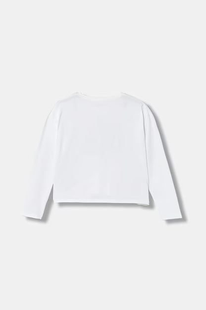 GUESS LS FLOWER EMBROIDERED T SHIRT