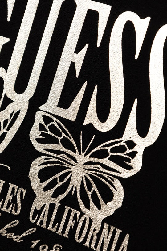 GUESS LS FLOWER  EMBROIDERED T SHIRT