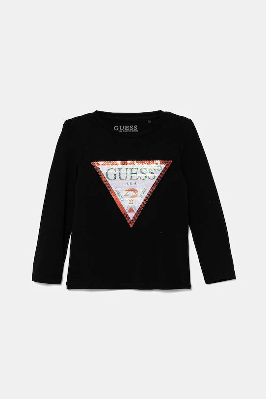 GUESS GIRL LS SEQUIN T SHIRT