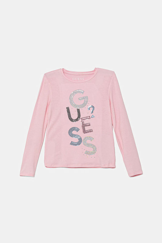 GUESS LS SEQUINS T SHIRT