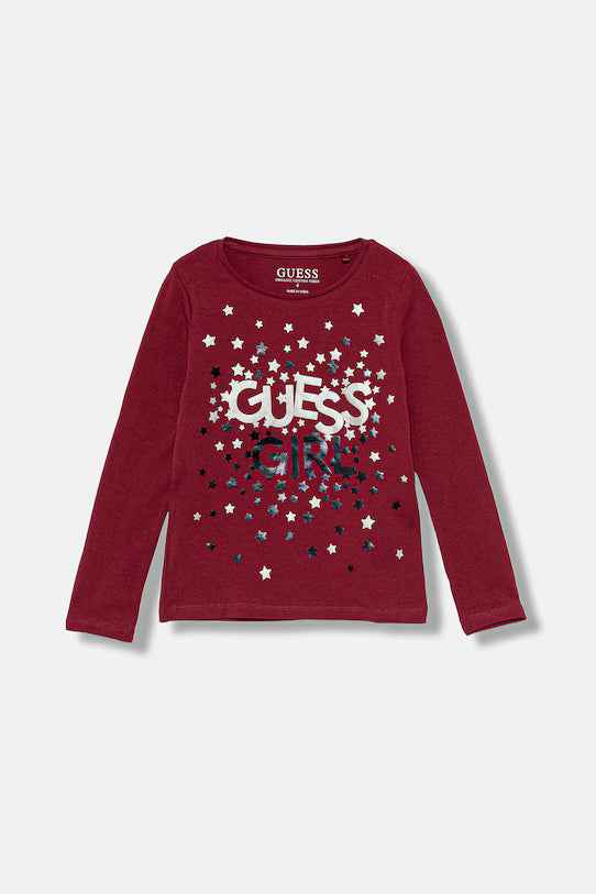 GUESS JEANS GIRLS LS T SHIRT STARS