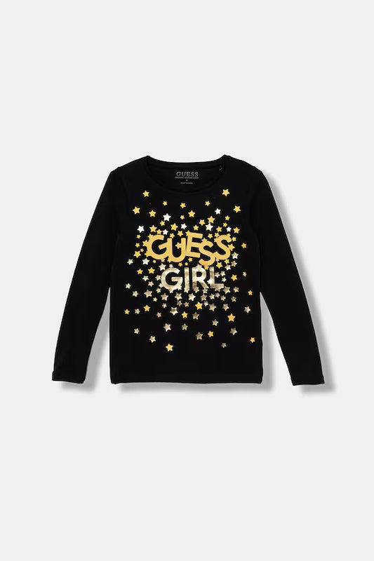 GUESS JEANS GIRLS LS T SHIRT STARS