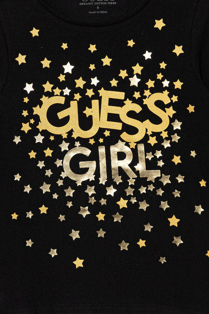 GUESS JEANS GIRLS LS T SHIRT STARS