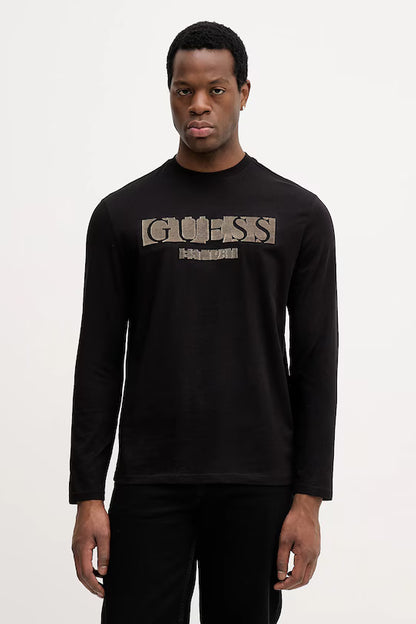 GUESS JEANS FLOCK LOGO T SHIRT