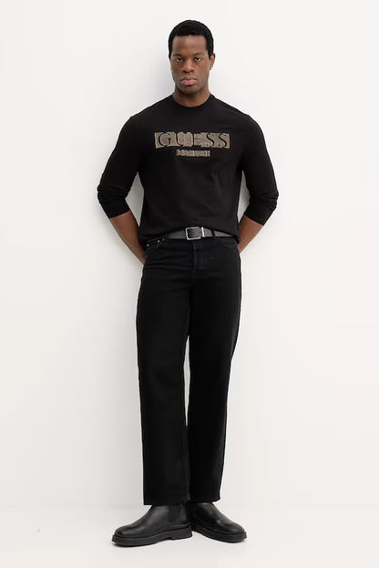 GUESS JEANS FLOCK LOGO T SHIRT