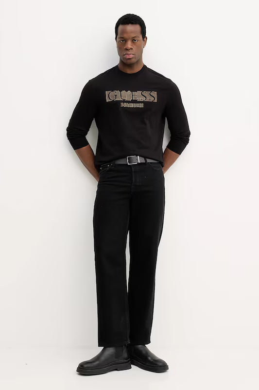 GUESS JEANS FLOCK LOGO T SHIRT