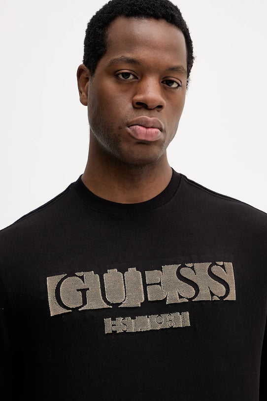 GUESS JEANS FLOCK LOGO T SHIRT