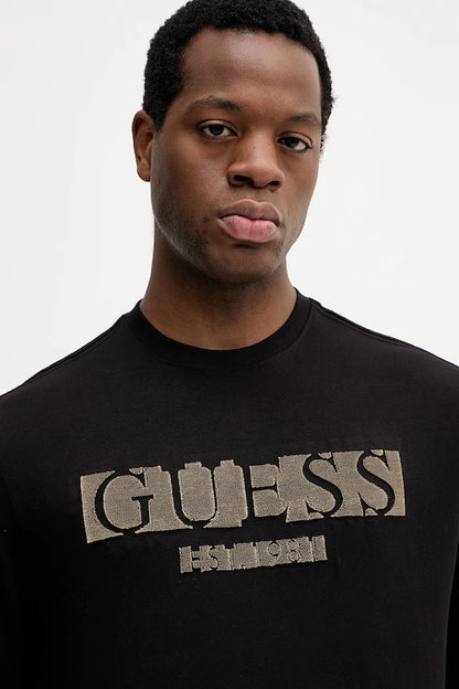 GUESS JEANS FLOCK LOGO T SHIRT