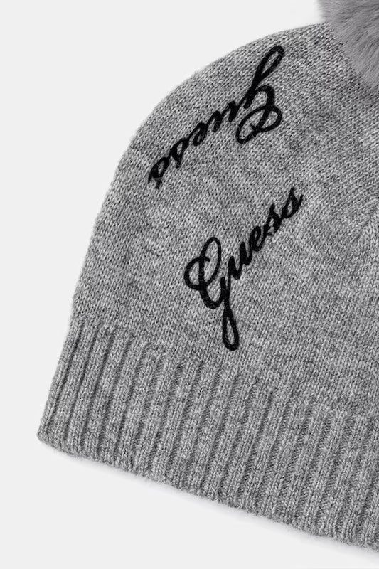 GUESS KIDS KNIITED HAT WITH POM POM