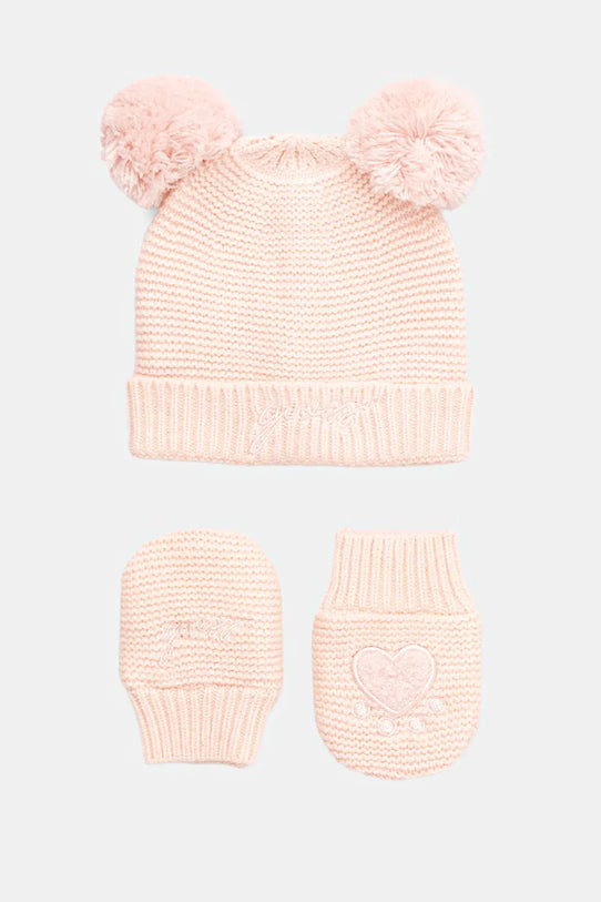GUESS KIDS SET SWEATER HAT & MITTENS