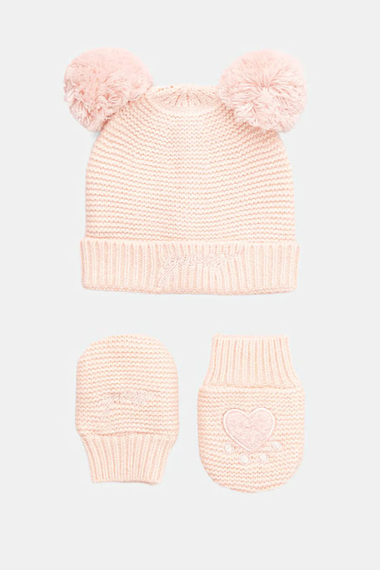 GUESS KIDS SET SWEATER HAT & MITTENS