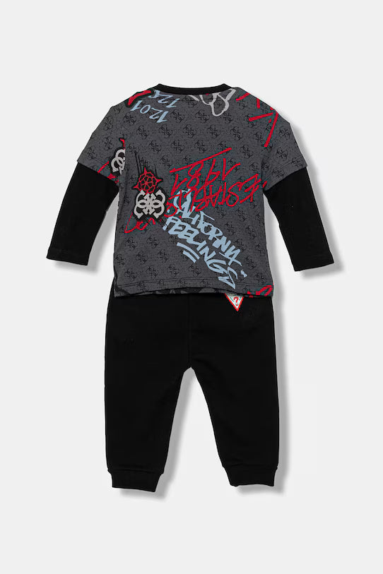 GUESS JEANS SET ACTIVE TOP SWEATER & PANTS