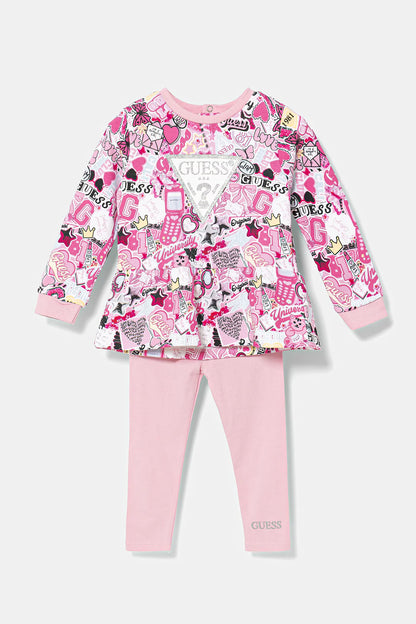 GUESS ALLOVER PRINT TOP & LEGGINGS SET
