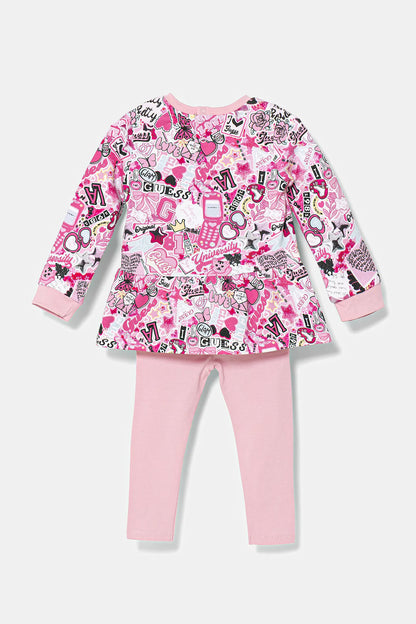 GUESS ALLOVER PRINT TOP & LEGGINGS SET