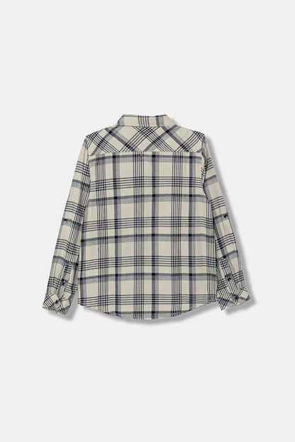 GUESS LS ADJUSTABLE SLEEVES CHECK FLANNEL