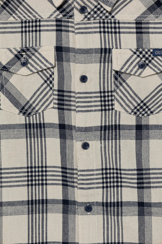 GUESS LS ADJUSTABLE SLEEVES CHECK FLANNEL