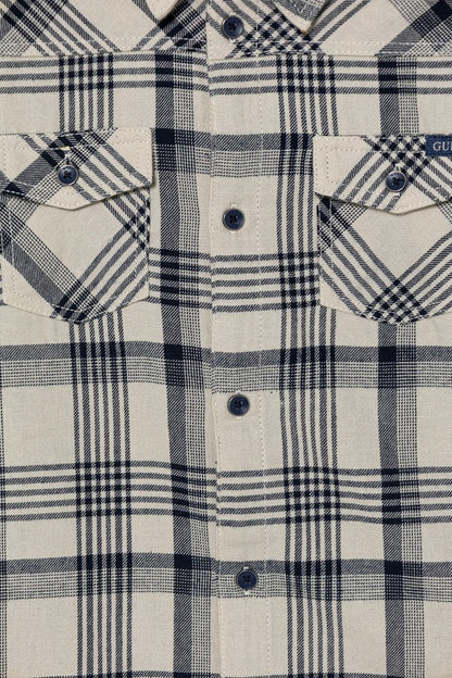GUESS LS ADJUSTABLE SLEEVES CHECK FLANNEL