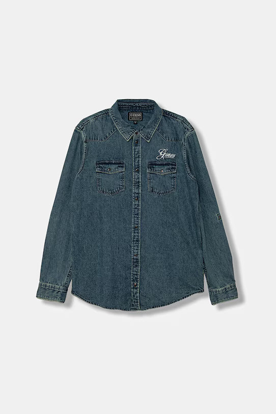 GUESS KIDS BACK PRINT DENIM SHIRT