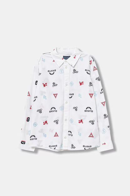 GUESS JEANS OXFORD ADJUSTABLE LS SHIRT