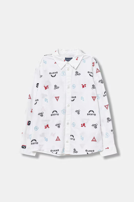 GUESS JEANS OXFORD ADJUSTABLE LS SHIRT