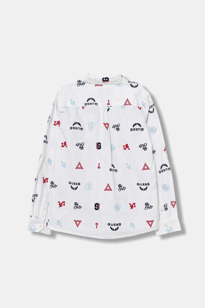 GUESS JEANS OXFORD ADJUSTABLE LS SHIRT