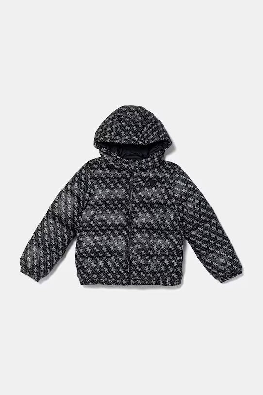 GUESS KIDS LOGO PADDED HOODED JACKET