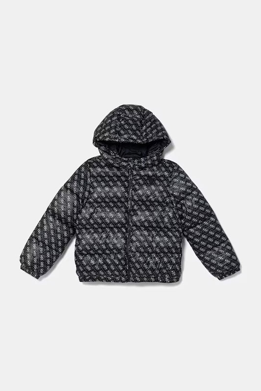 GUESS KIDS LOGO PADDED HOODED JACKET