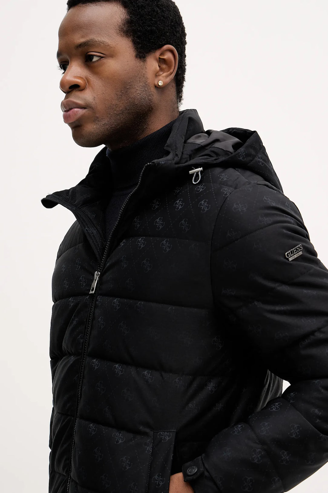 GUESS JEANS MONOGRAM PUFFER JACKET