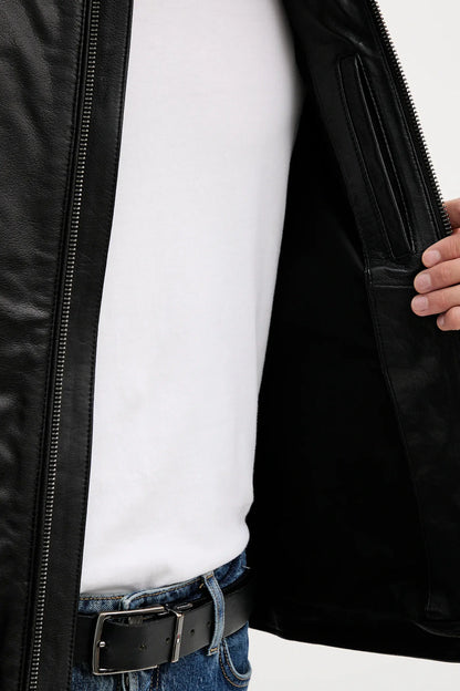 PEPE JEANS MAN JOEY LEATHER JACKET