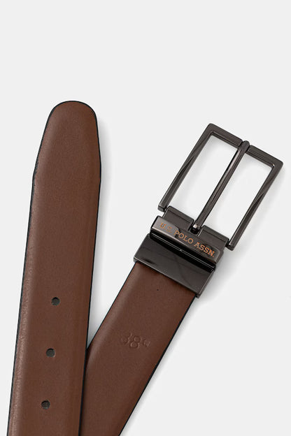 U.S POLO ASSN LAWRENCE LEATHER WALLET & BELT SET