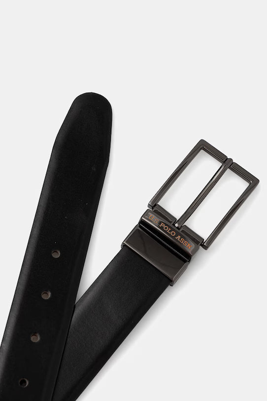 U.S POLO ASSN LAWRENCE LEATHER WALLET & BELT SET