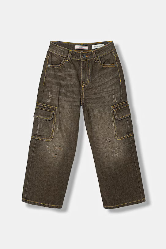 GUESS JEANS KIDS OVERSIZED CARGO PANTS