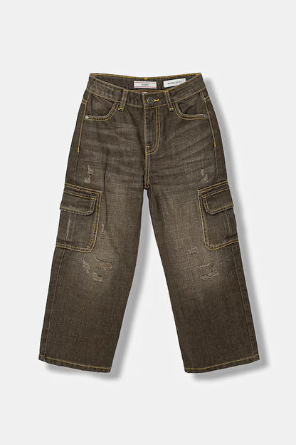 GUESS JEANS KIDS OVERSIZED CARGO PANTS