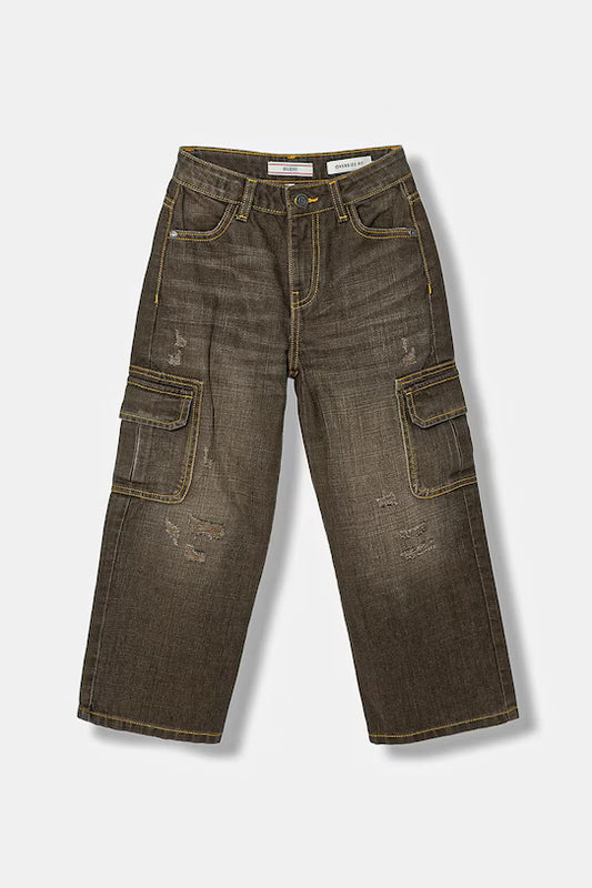 GUESS JEANS KIDS OVERSIZED CARGO PANTS