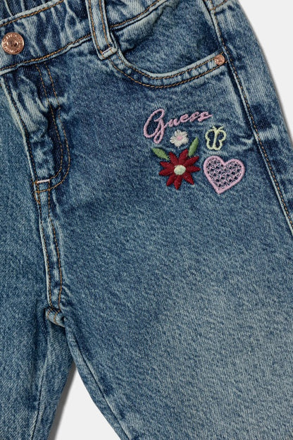 GUESS JEANS GIRLS RGD DENIM MOM FIT PANTS